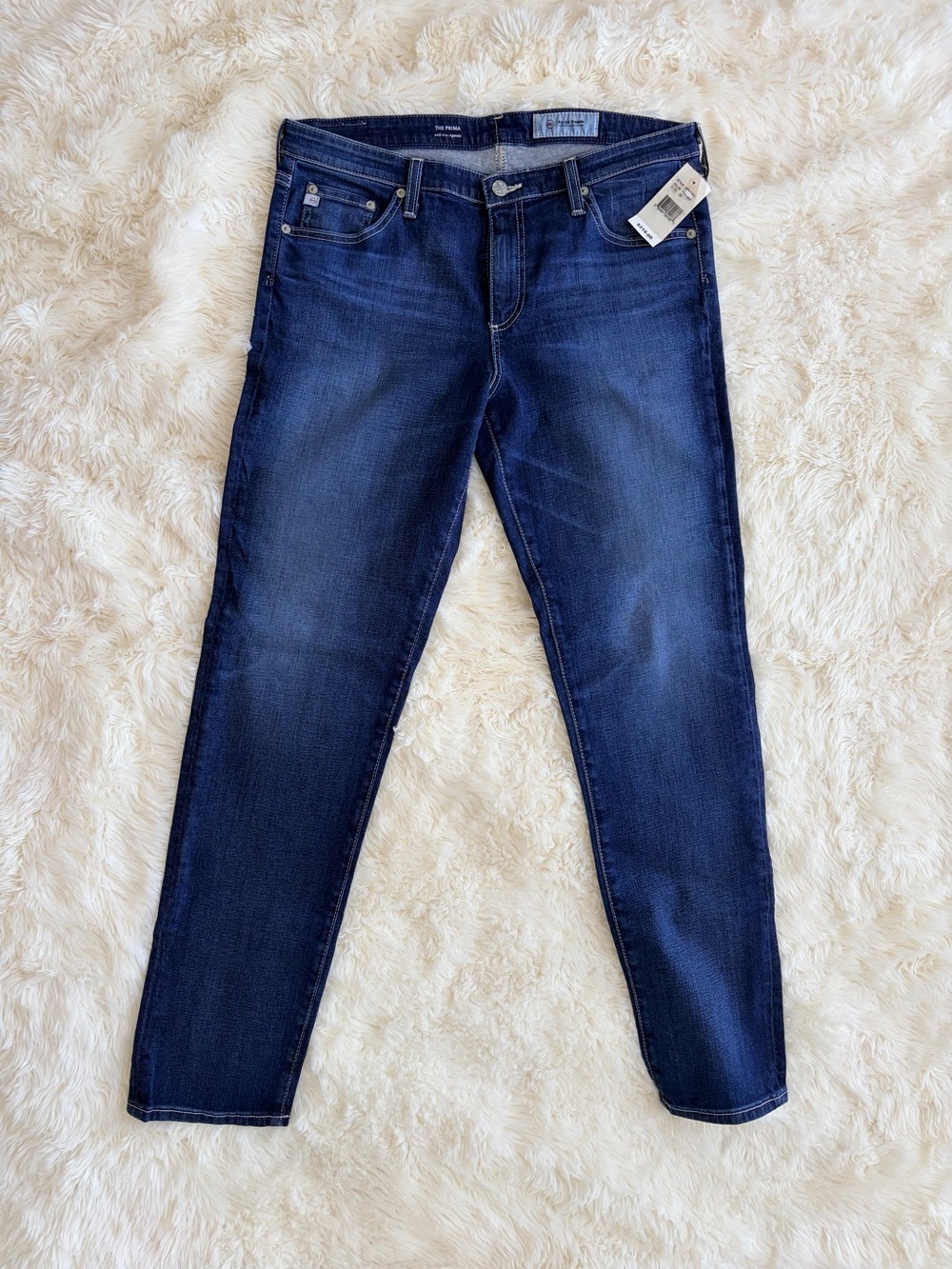 Ag Adriano Goldschmied The Prima Mid-Rise Cigarette Ankle Jeans Sz 32